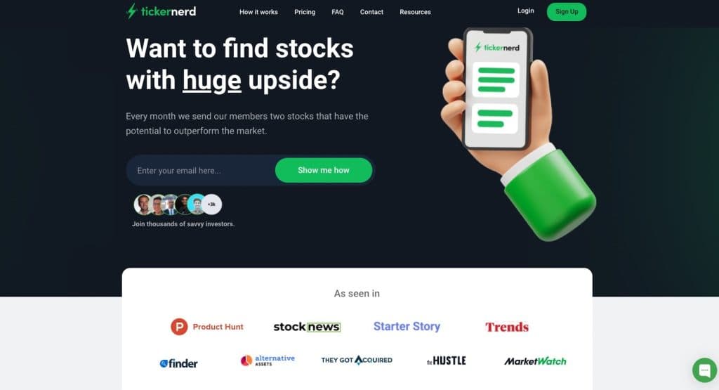 ticker nerd home page