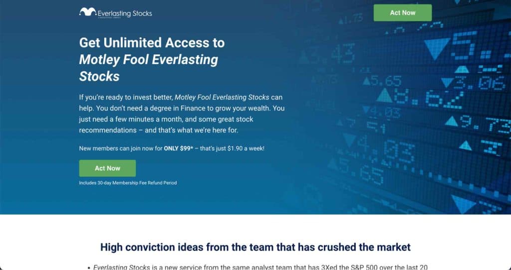 motley fool everlasting stocks homepage