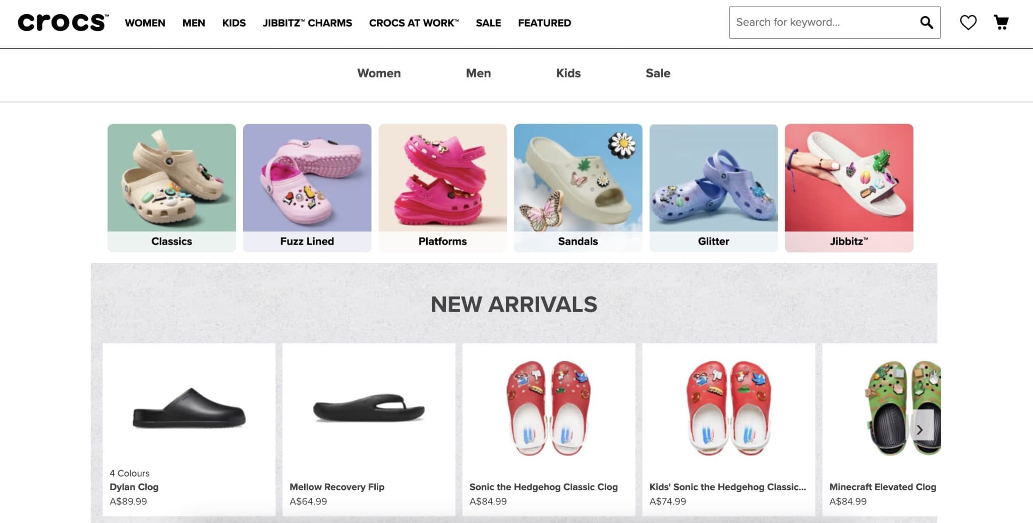 crocs website