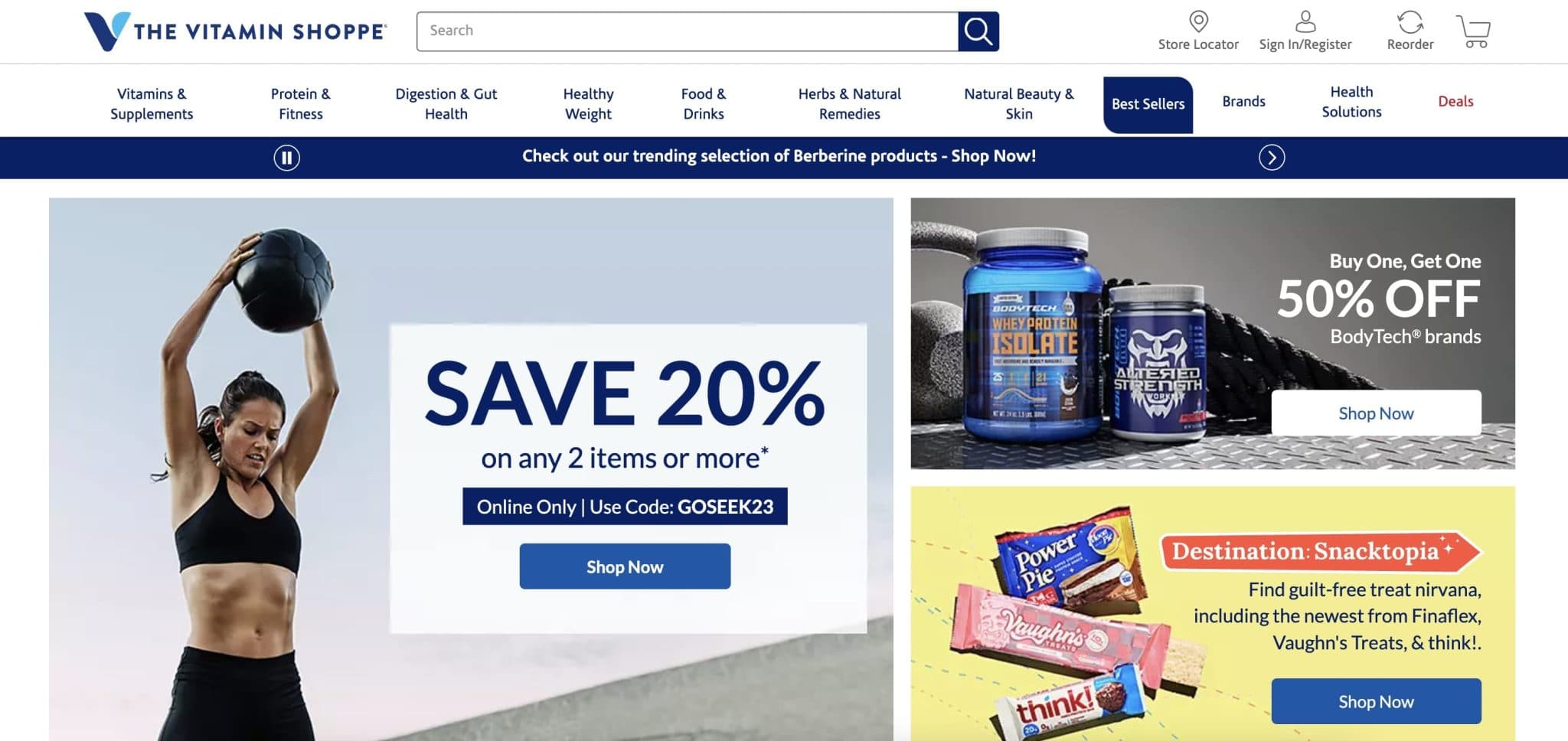 vitamin shoppe home page
