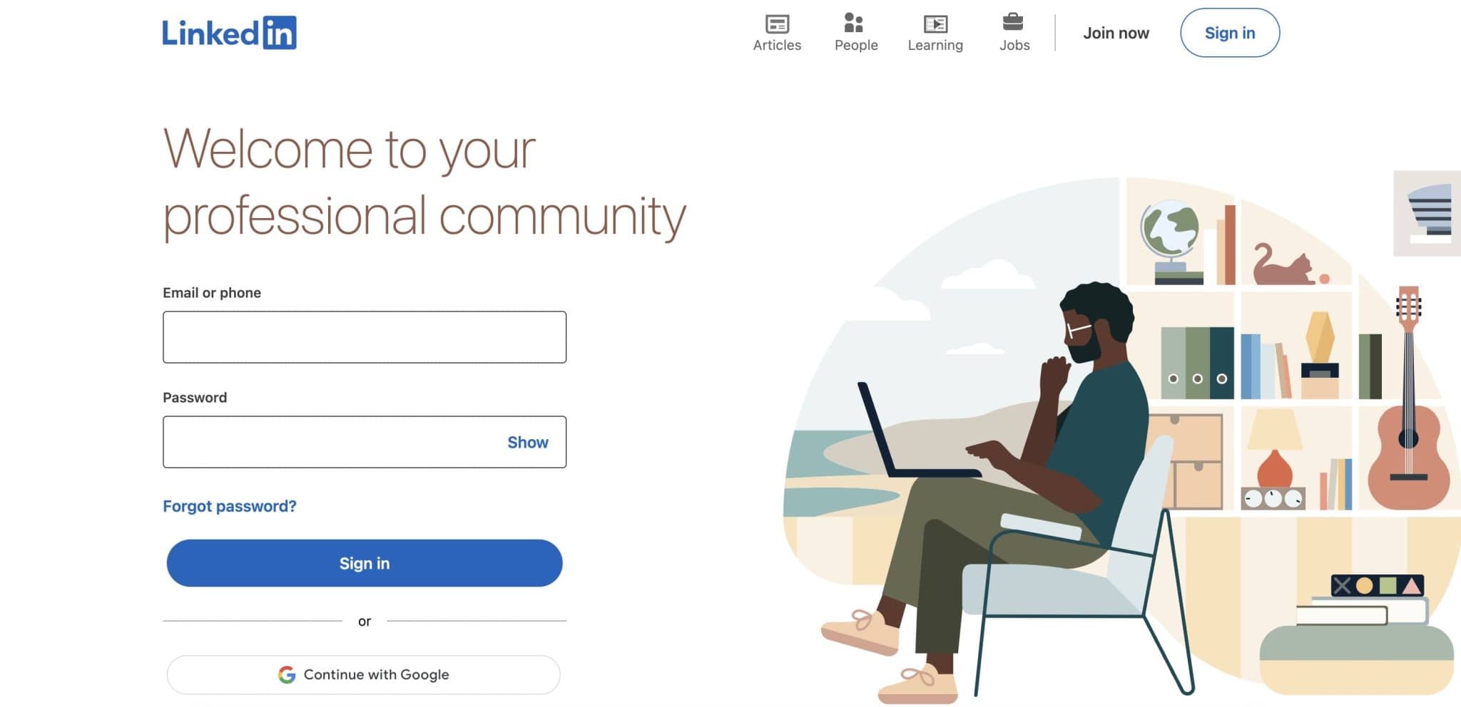 LinkedIn home
