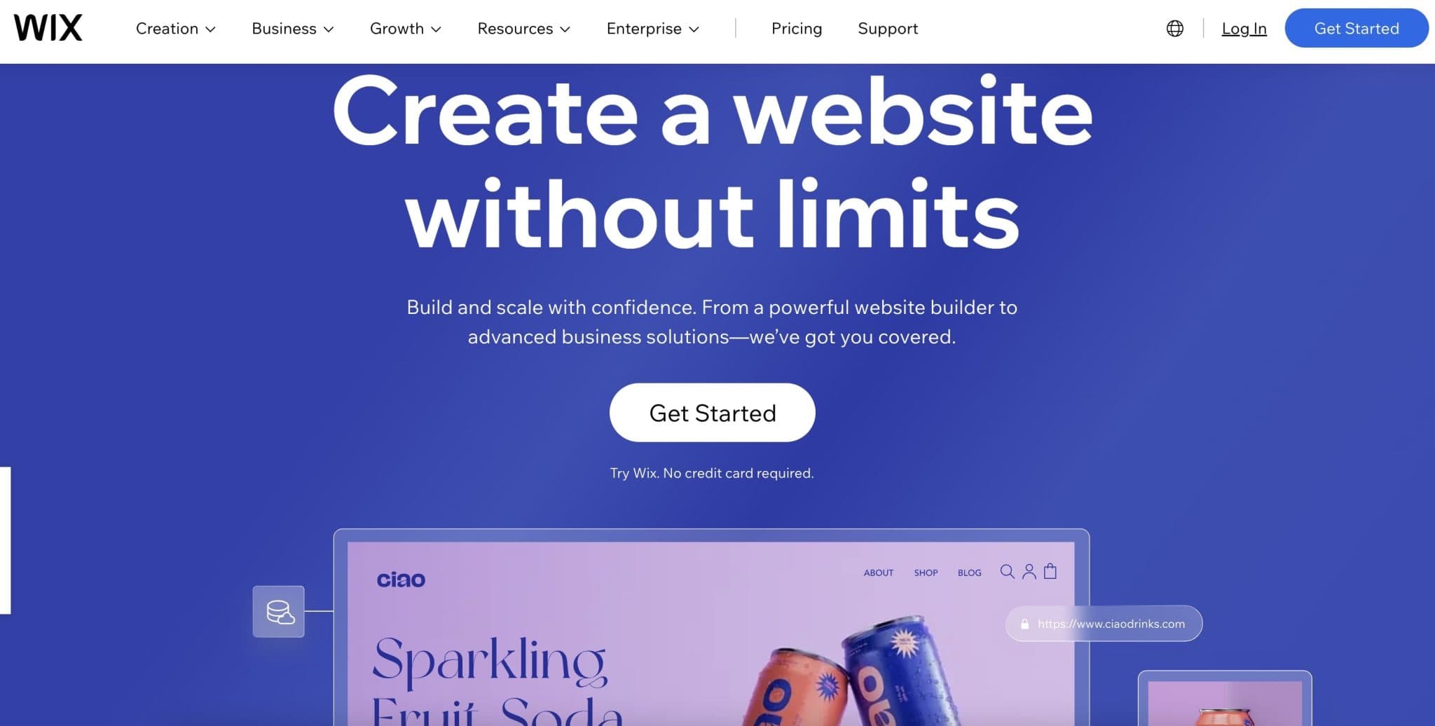 wix home page