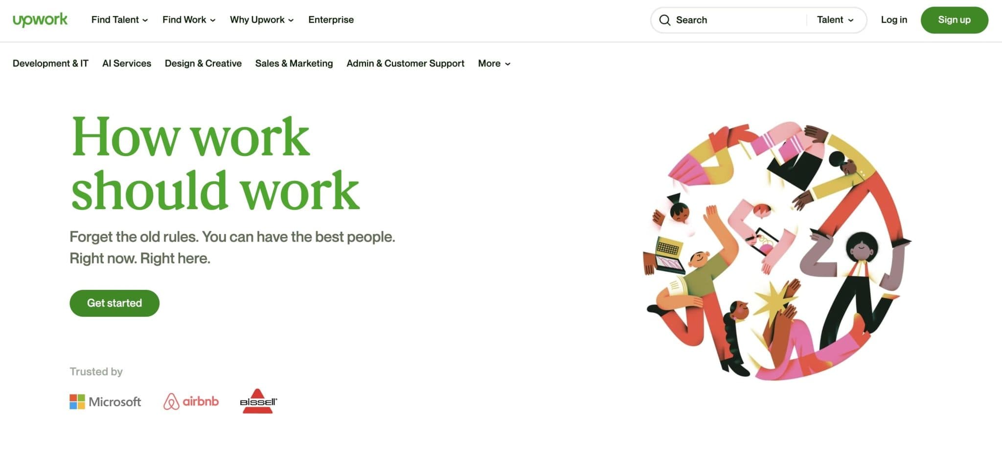 upwork homepage
