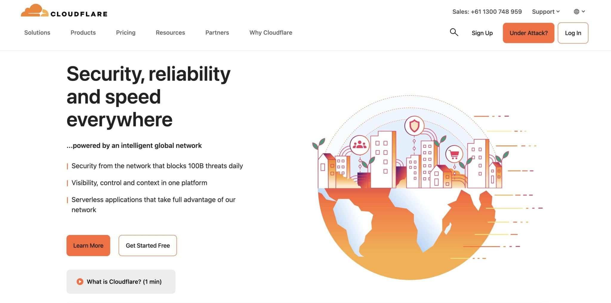 Clouflare homepage