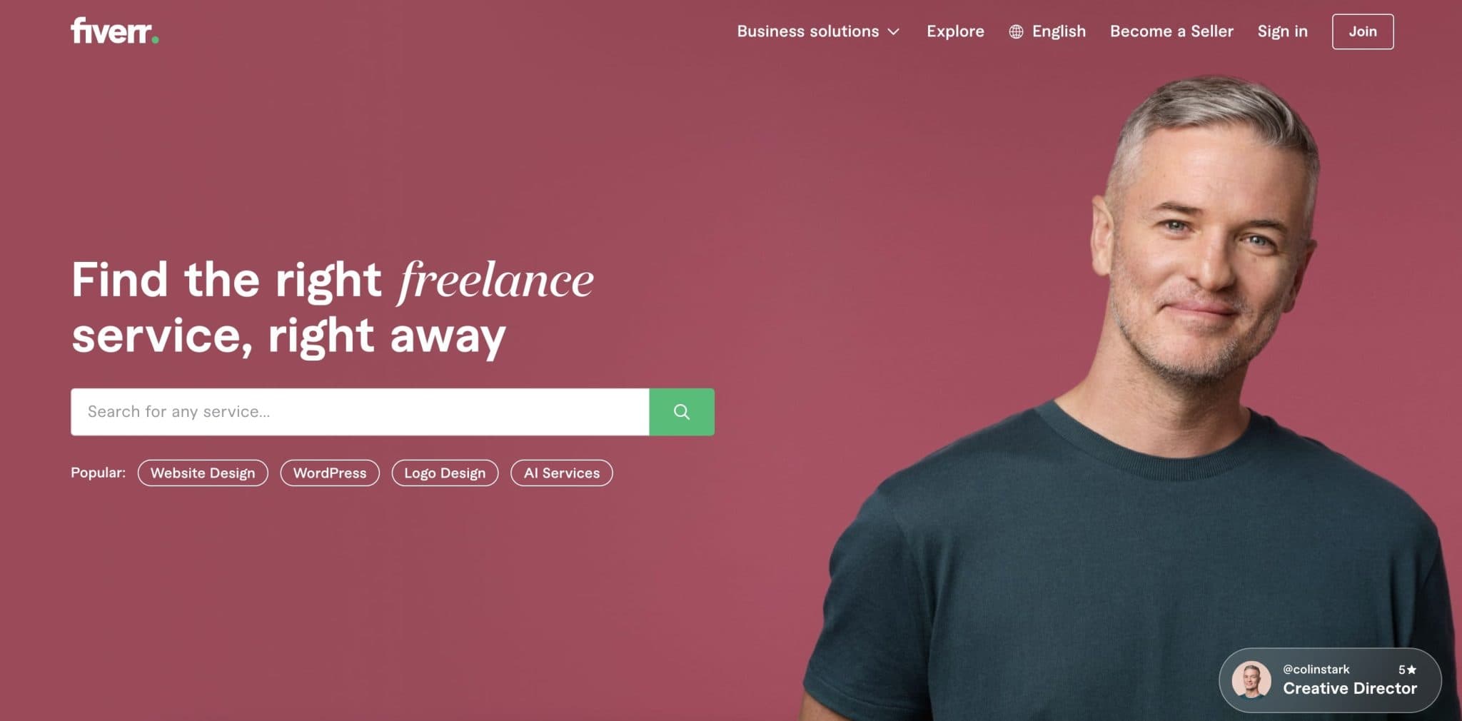 fiverr homepage