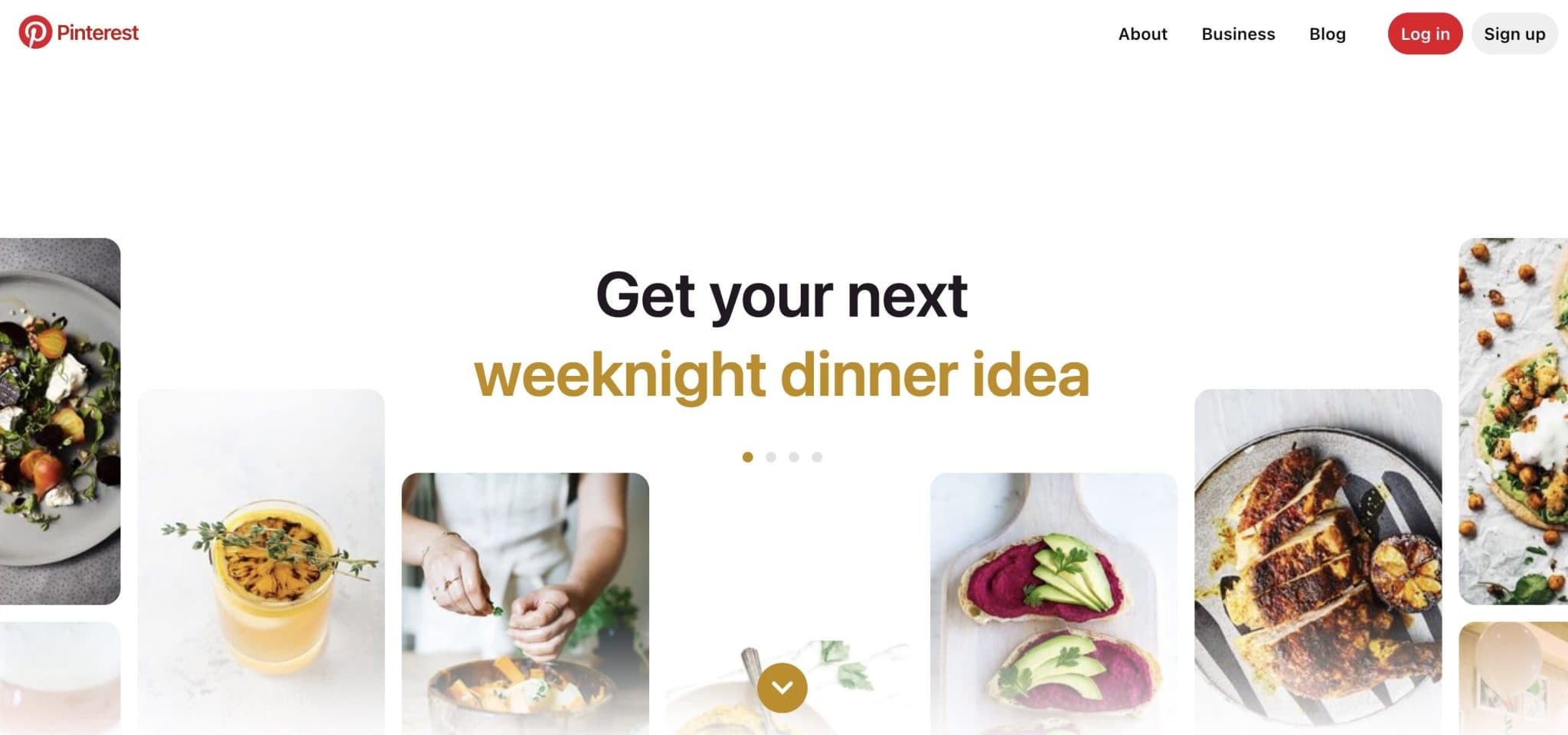 pinterest homepage
