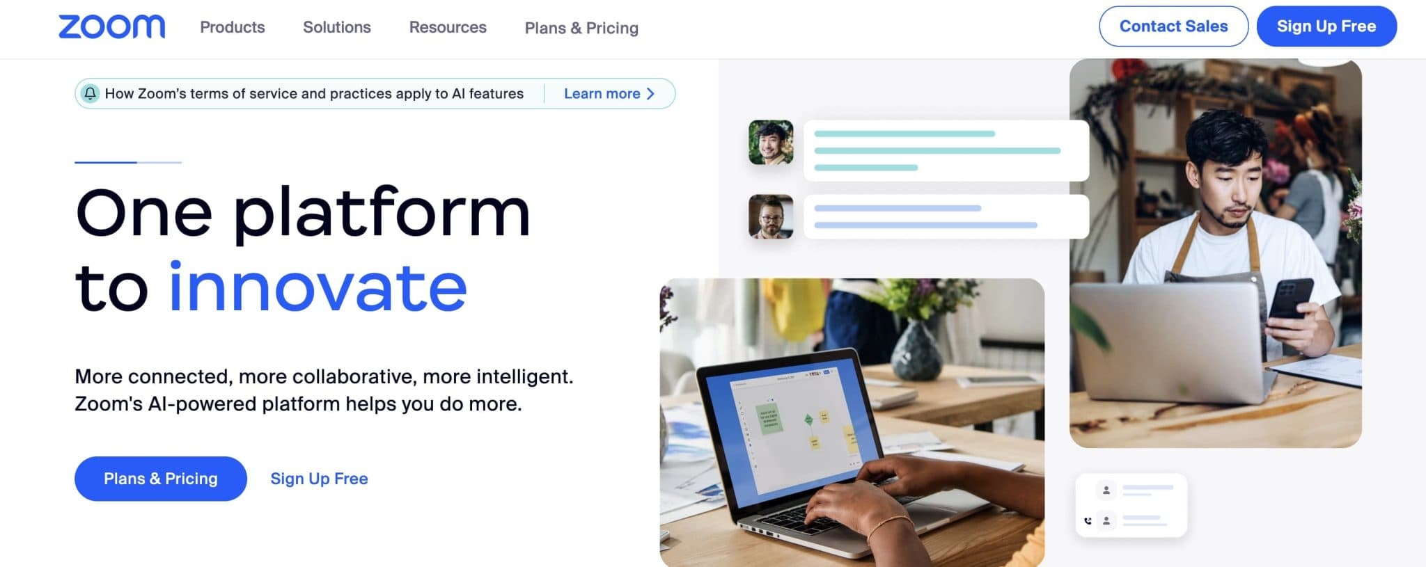 Zoom homepage