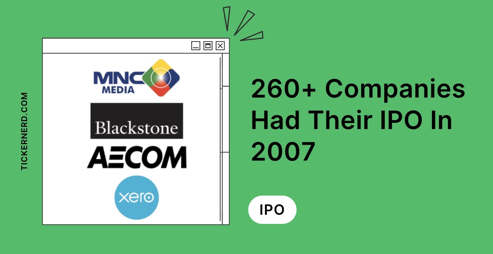 companies that had their ipo in 2007 new